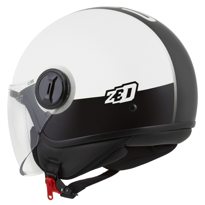 Casco abierto ZED C35 blanco-negro