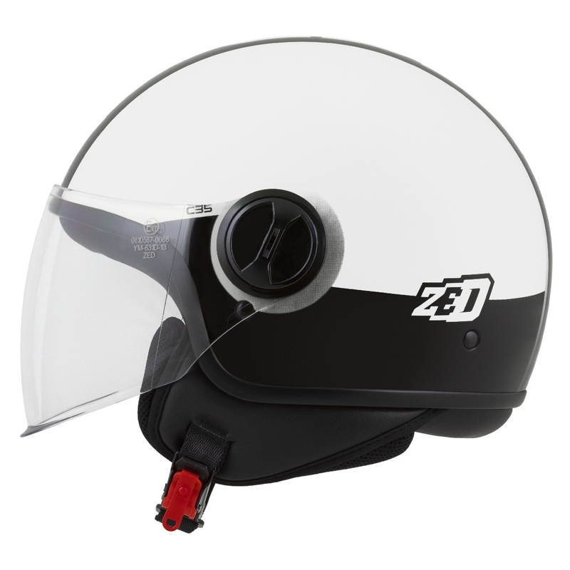 Casco abierto ZED C35 blanco-negro