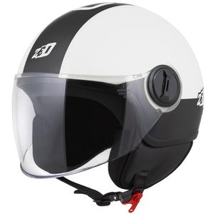 Casco abierto ZED C35 blanco-negro