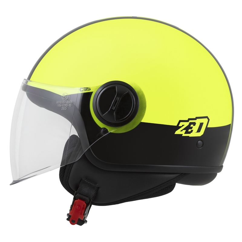 Casco abierto ZED C35 amarillo fluo-negro
