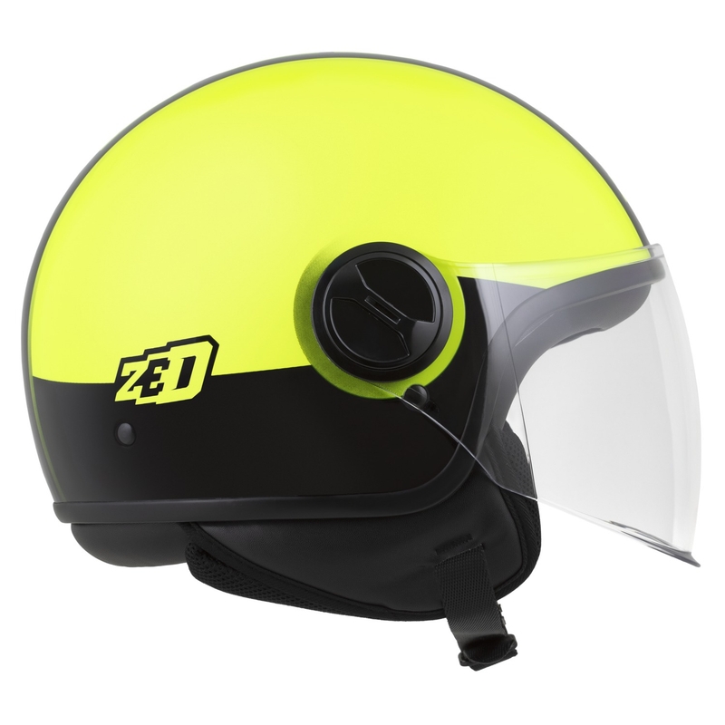 Casco abierto ZED C35 amarillo fluo-negro