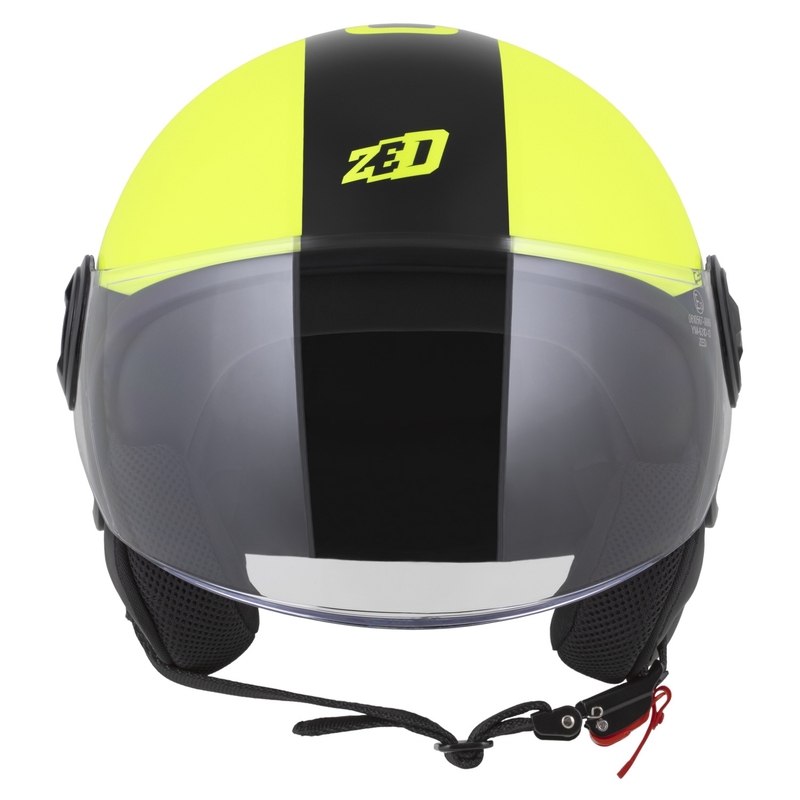 Casco abierto ZED C35 amarillo fluo-negro