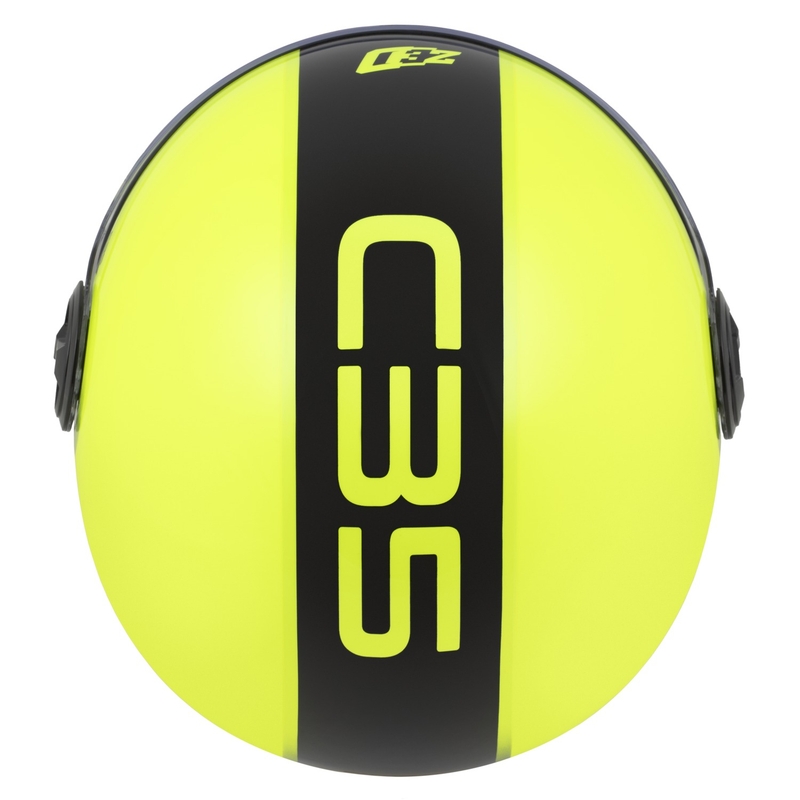 Casco abierto ZED C35 amarillo fluo-negro