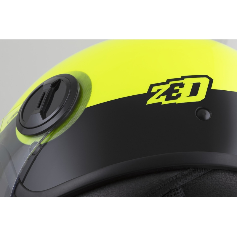 Casco abierto ZED C35 amarillo fluo-negro