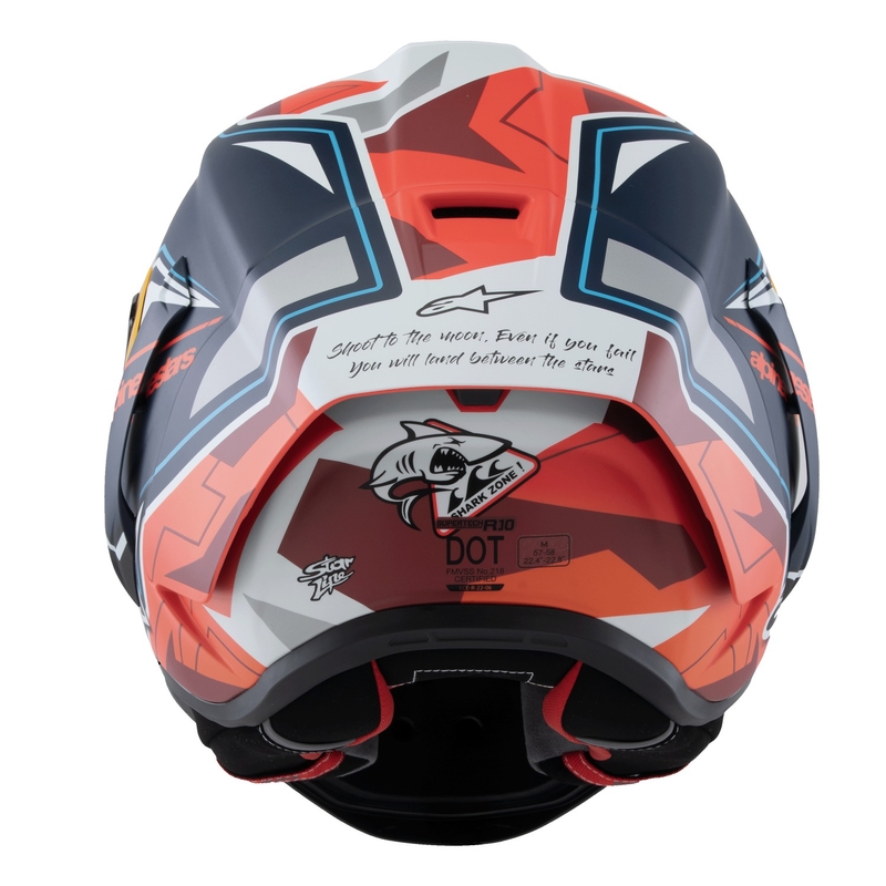 Casco integral para motocicleta Alpinestars Supertech R-10 Limited Edition Pedro Acosta azul mate, rojo y blanco