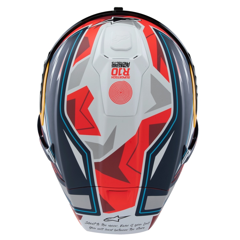 Casco integral para motocicleta Alpinestars Supertech R-10 Limited Edition Pedro Acosta azul mate, rojo y blanco