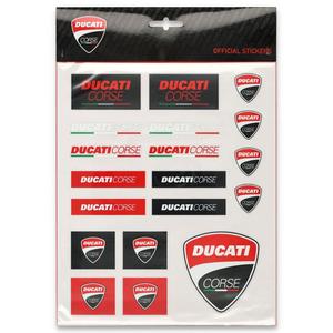 Juego de pegatinas grandes Ducati