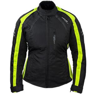 Chaqueta de moto para mujer Roleff Venedig negro-amarillo fluo