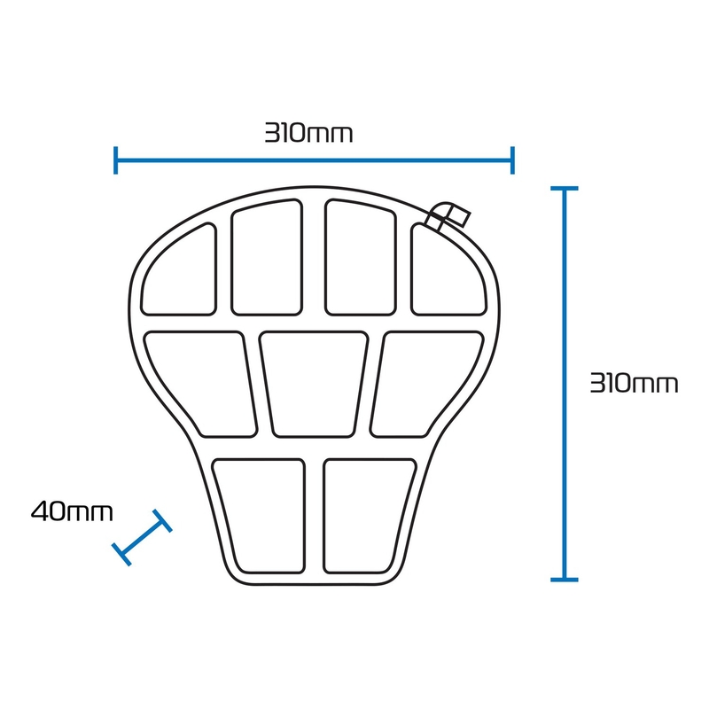 Cojín de asiento inflable Oxford Air Seat Street and Sport, color negro