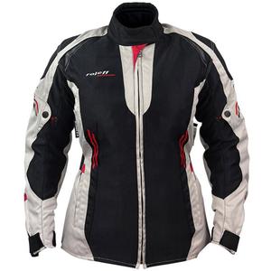 Chaqueta de moto para mujer Roleff Mesh negra-beige-roja