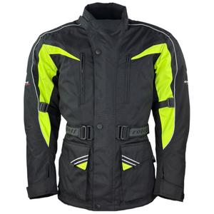 Chaqueta de moto Roleff Kodra negra-amarilla fluo