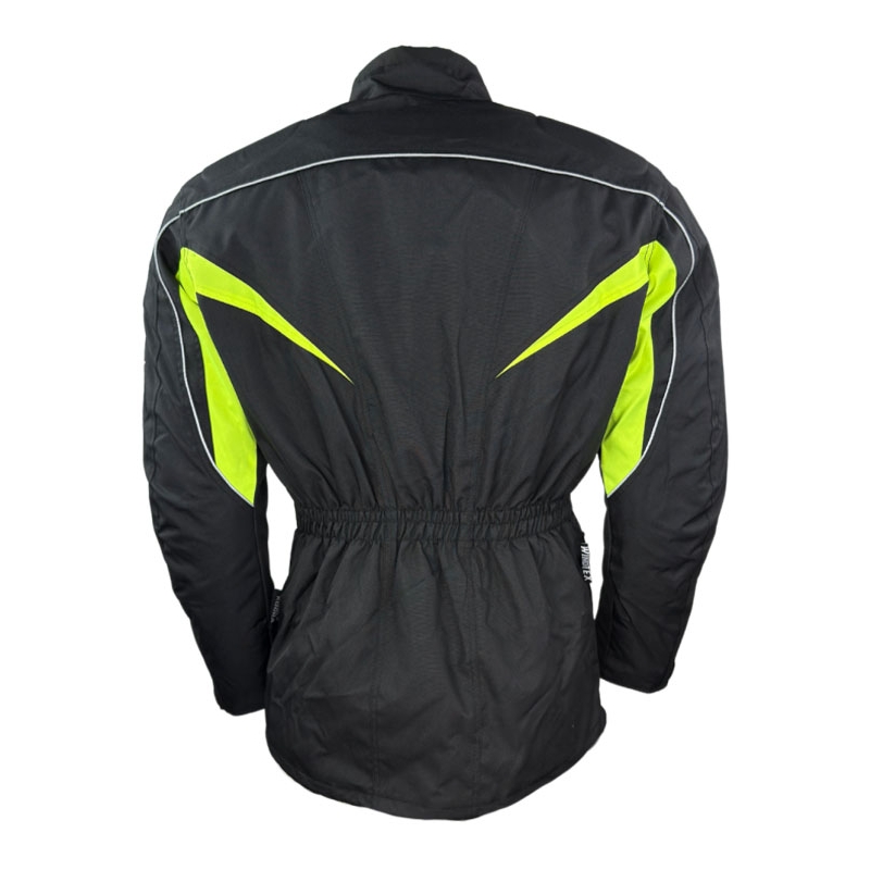 Chaqueta de moto Roleff Kodra negra-amarilla fluo