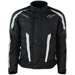 Chaqueta de moto Roleff Kodra RO546 negra y blanca
