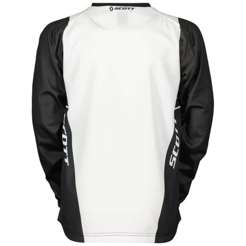Camiseta de motocross para niños SCOTT EVO Swap negra y blanca