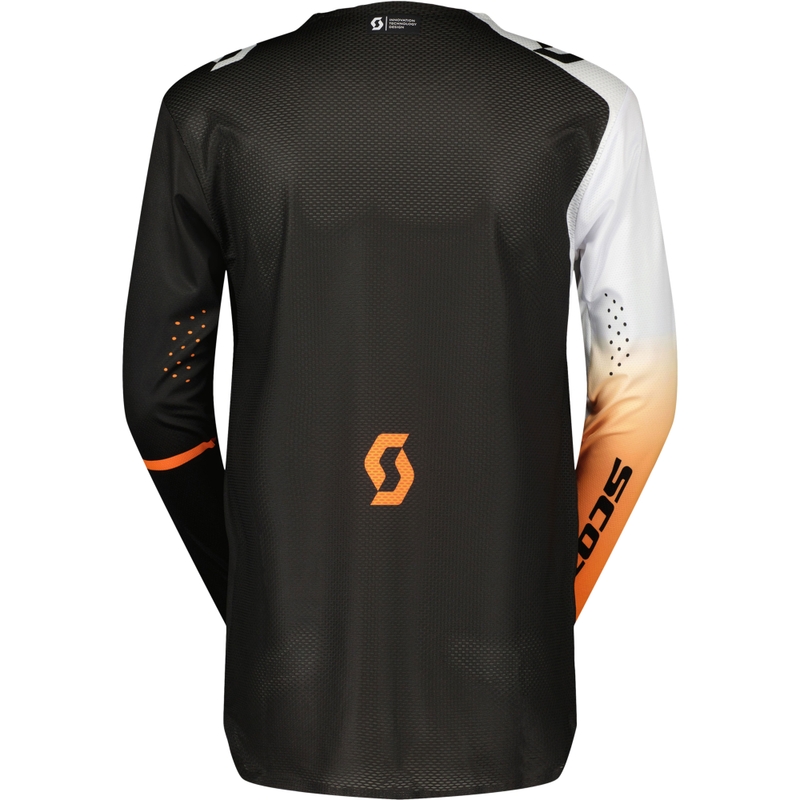 Camiseta de motocross SCOTT Podium Pro negra-naranja