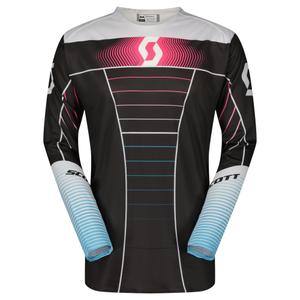Camiseta de motocross SCOTT Podium PRO azul-rosa