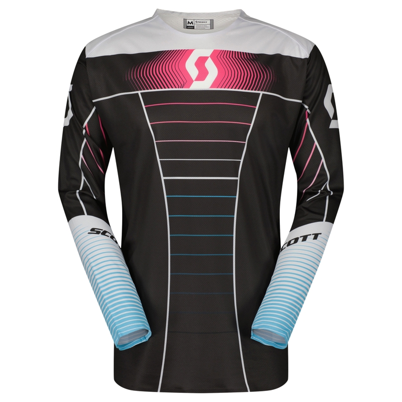 Camiseta de motocross SCOTT Podium PRO azul-rosa