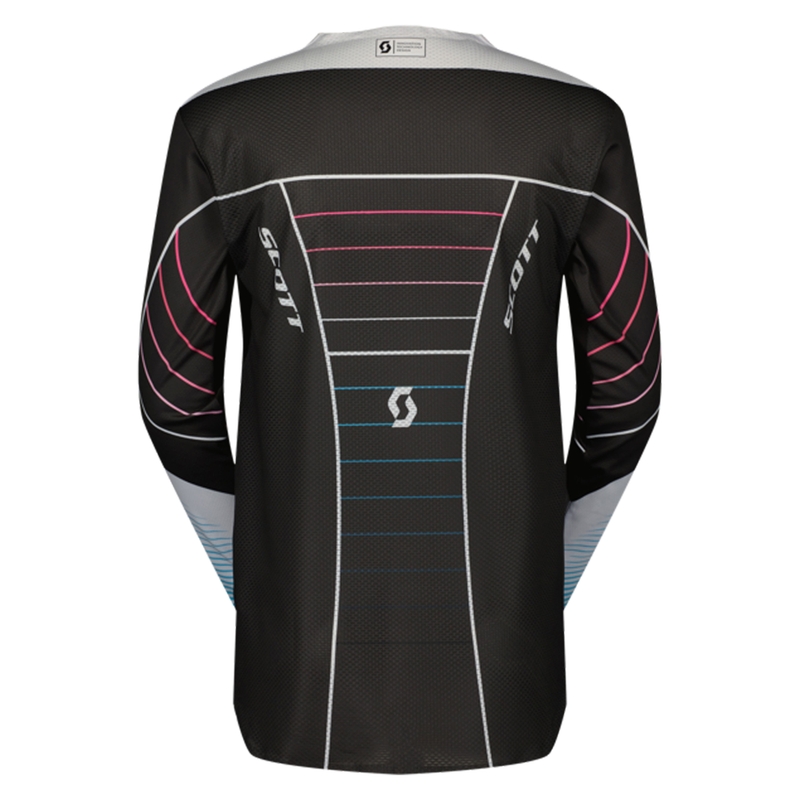 Camiseta de motocross SCOTT Podium PRO azul-rosa