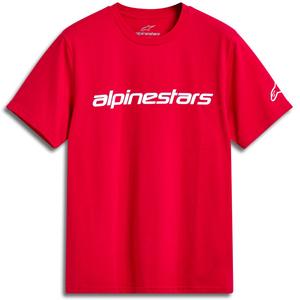 Camiseta Alpinestars Linear Wordmark 2.0 CSF roja y blanca