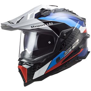 Casco de moto enduro LS2 MX701 C Explorer Frontier negro-azul