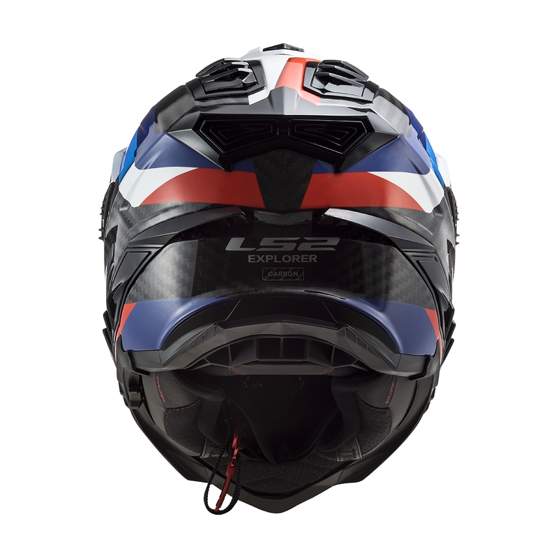 Casco de moto enduro LS2 MX701 C Explorer Frontier negro-azul