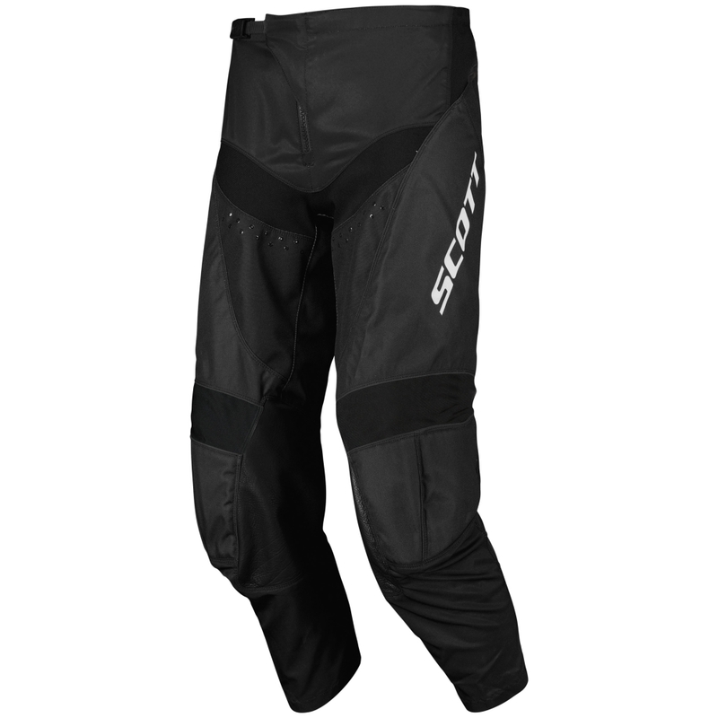 Pantalones de motocross para niños SCOTT EVO Track Swap en color negro y blanco
