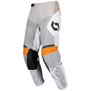Pantalones de motocross SCOTT EVO Race blanco-naranja
