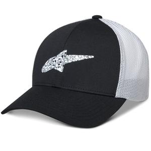 Gorra de camionero Alpinestars Terolithic negra y blanca