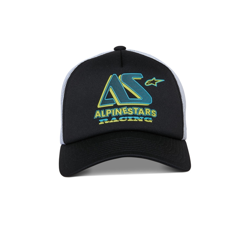Gorra de camionero Alpinestars Ayess negra y blanca