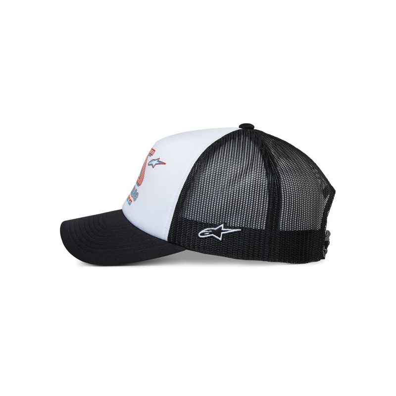 Gorra de camionero Alpinestars Ayess en blanco y negro