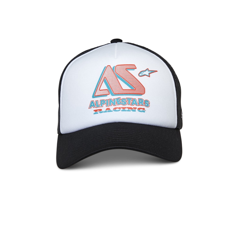 Gorra de camionero Alpinestars Ayess en blanco y negro