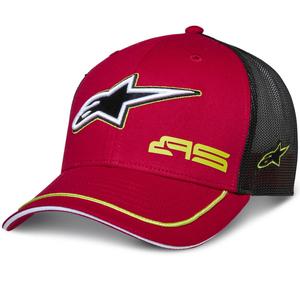 Gorra de camionero Alpinestars Exceed roja y negra