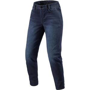 Vaqueros de motociclista Harper Tapered para mujer de Revit: azul oscuro lavado