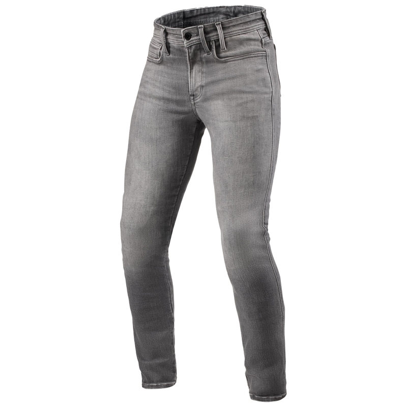 Vaqueros ajustados para motociclista Revit Piston 3 Short en gris lavado