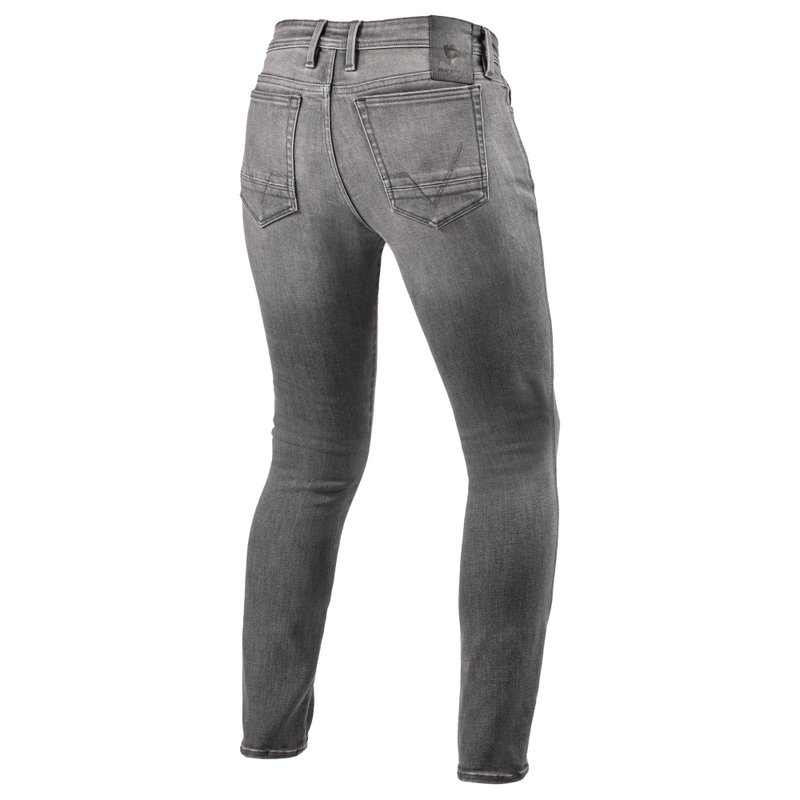 Vaqueros ajustados para motociclista Revit Piston 3 Long en gris lavado