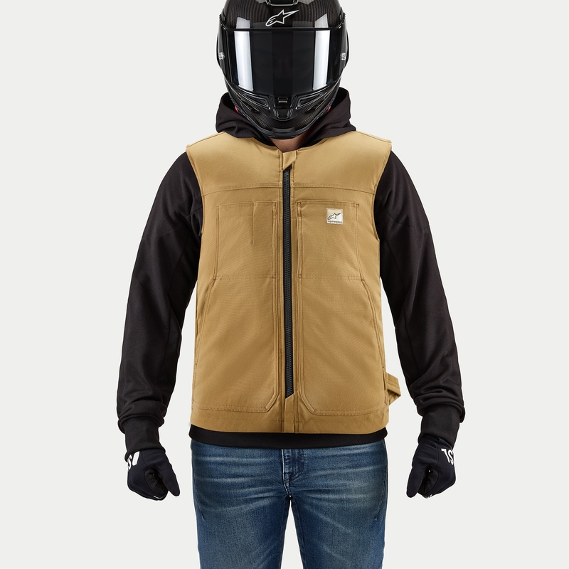 Chaleco con sistema de airbag Tech-Air®3 V2 Canvas de Alpinestars en color beige