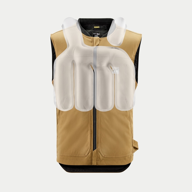 Chaleco con sistema de airbag Tech-Air®3 V2 Canvas de Alpinestars en color beige
