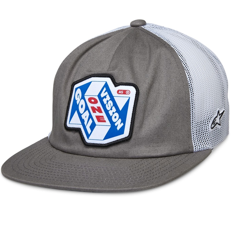Gorra de camionero Alpinestars That Way de color gris y blanco