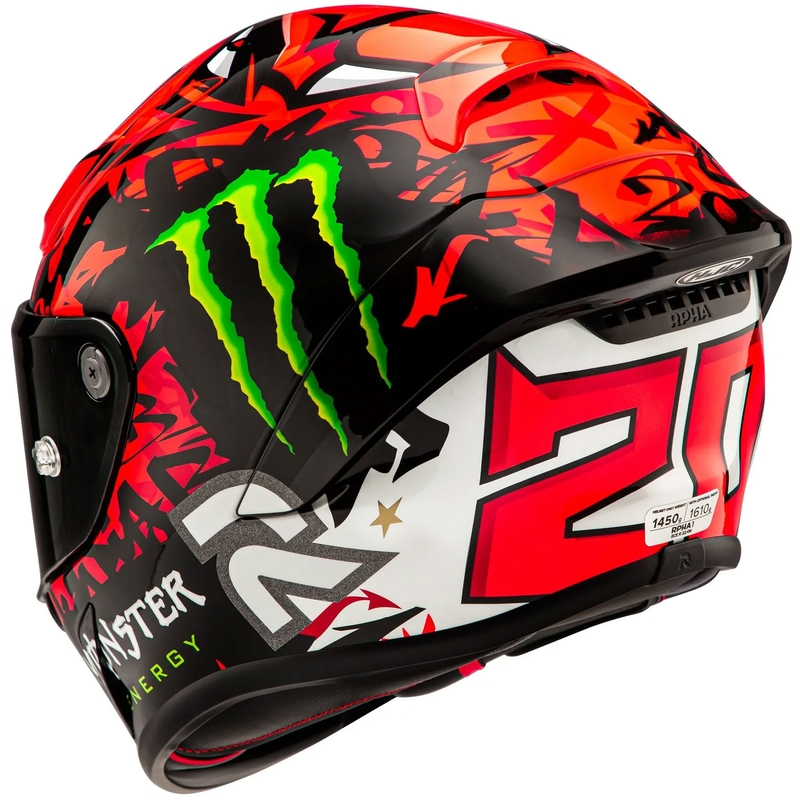 Casco integral de moto HJC RPHA 1 Quartararo Replica II MC1 rojo-negro-blanco-verde