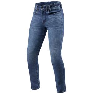 Vaqueros ajustados para motociclista Revit Piston 3 Long en azul lavado