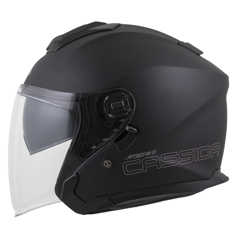 Casco de moto abierto Cassida Jet Tech 2.0 Solid en negro mate y gris