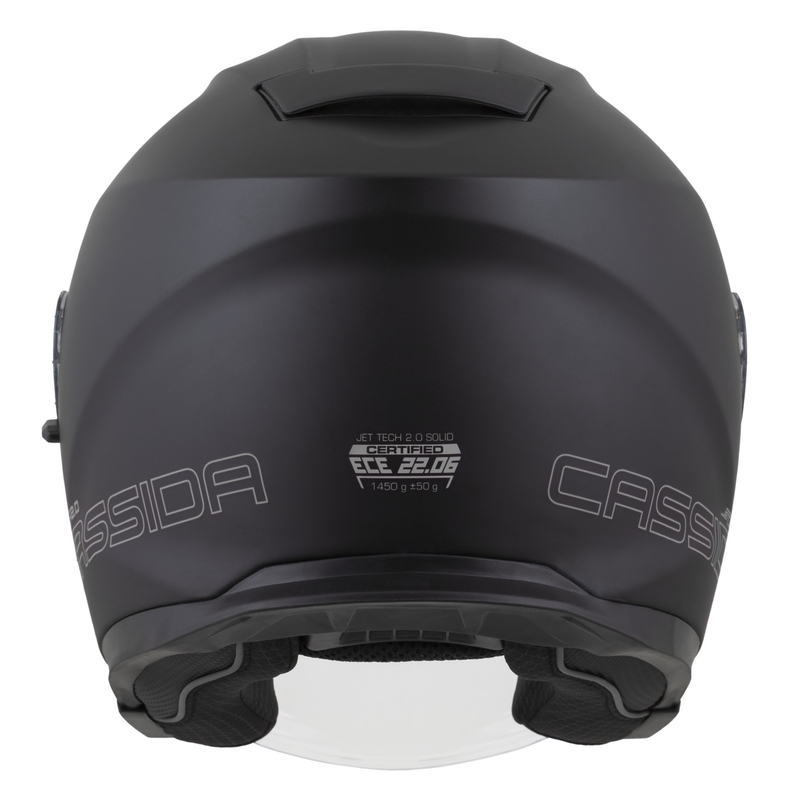 Casco de moto abierto Cassida Jet Tech 2.0 Solid en negro mate y gris