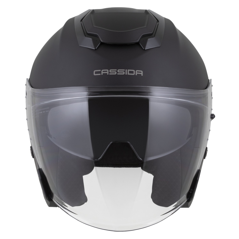 Casco de moto abierto Cassida Jet Tech 2.0 Solid en negro mate y gris