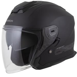 Casco de moto abierto Cassida Jet Tech 2.0 Solid en negro mate y gris