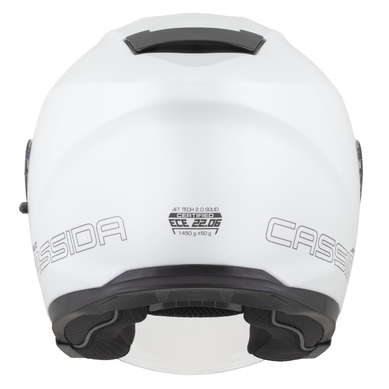 Casco abierto para motocicleta Cassida Jet Tech 2.0 Solid blanco, negro y gris