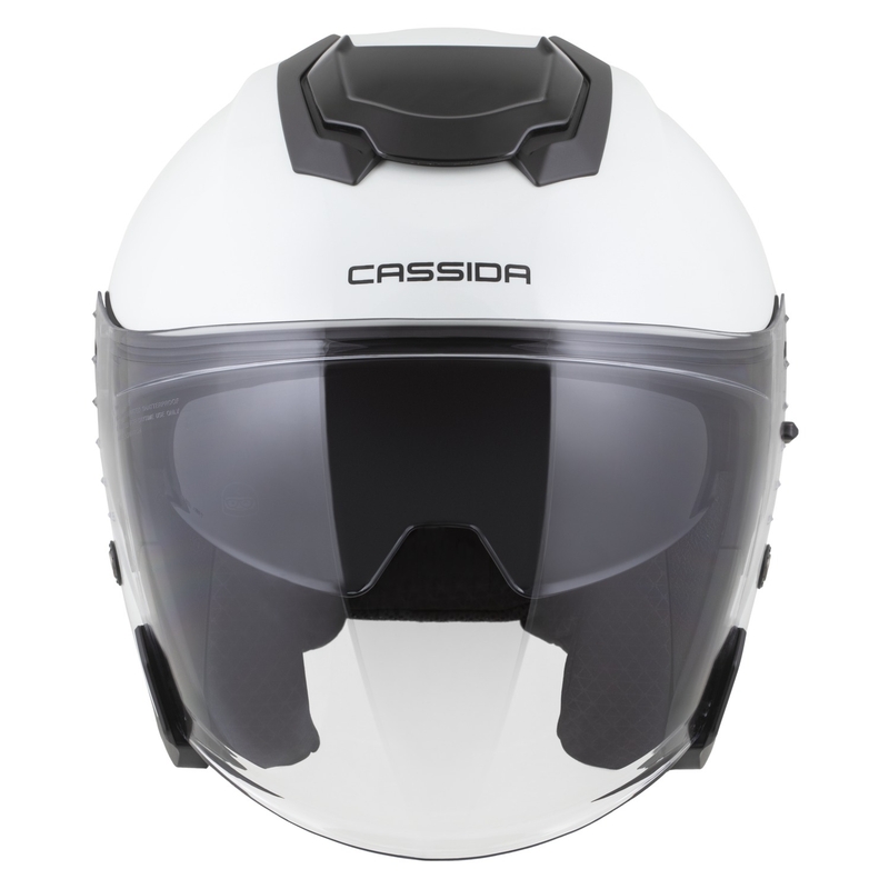 Casco abierto para motocicleta Cassida Jet Tech 2.0 Solid blanco, negro y gris