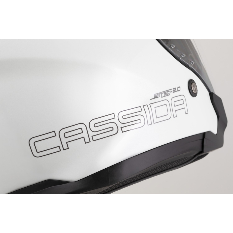 Casco abierto para motocicleta Cassida Jet Tech 2.0 Solid blanco, negro y gris