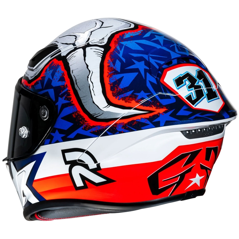 Casco integral de moto HJC RPHA 1 Garrett Gerloff Replica MC21 blanco-azul-rojo