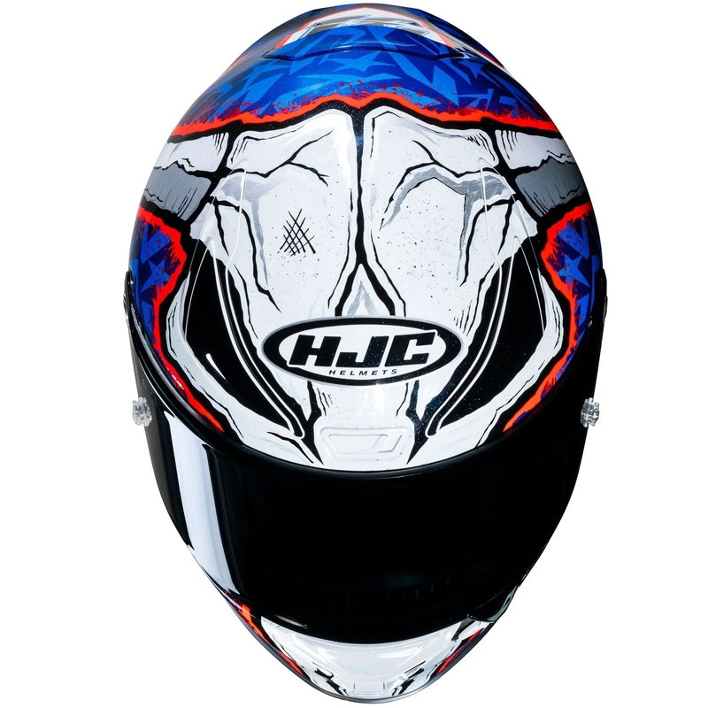 Casco integral de moto HJC RPHA 1 Garrett Gerloff Replica MC21 blanco-azul-rojo