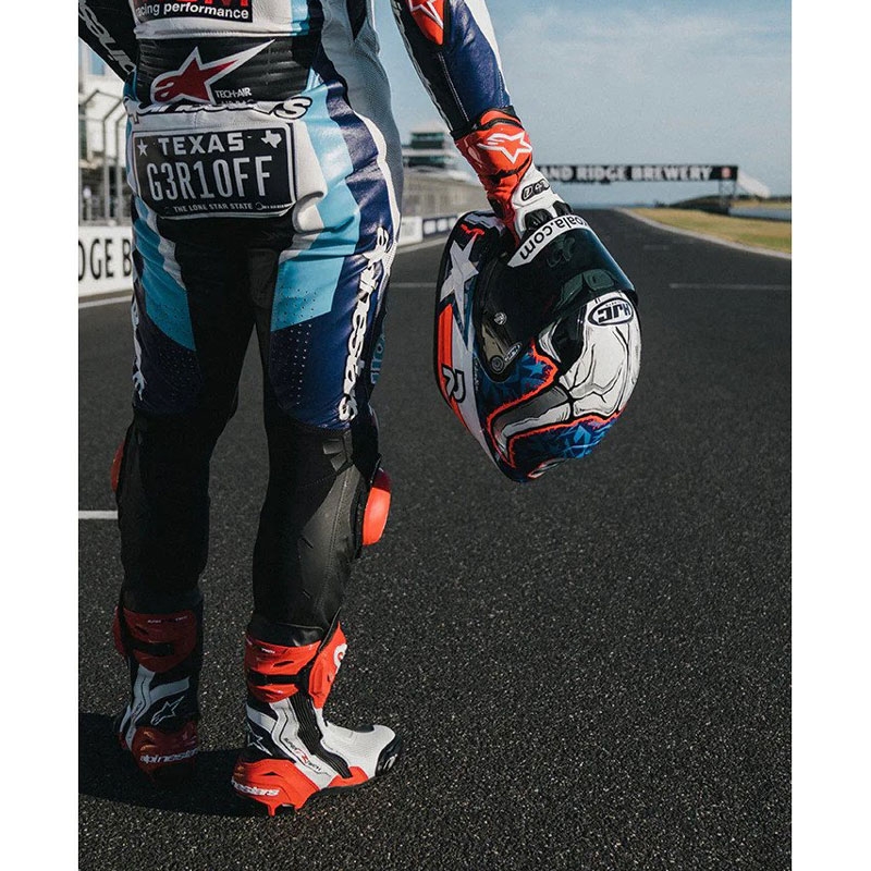 Casco integral de moto HJC RPHA 1 Garrett Gerloff Replica MC21 blanco-azul-rojo